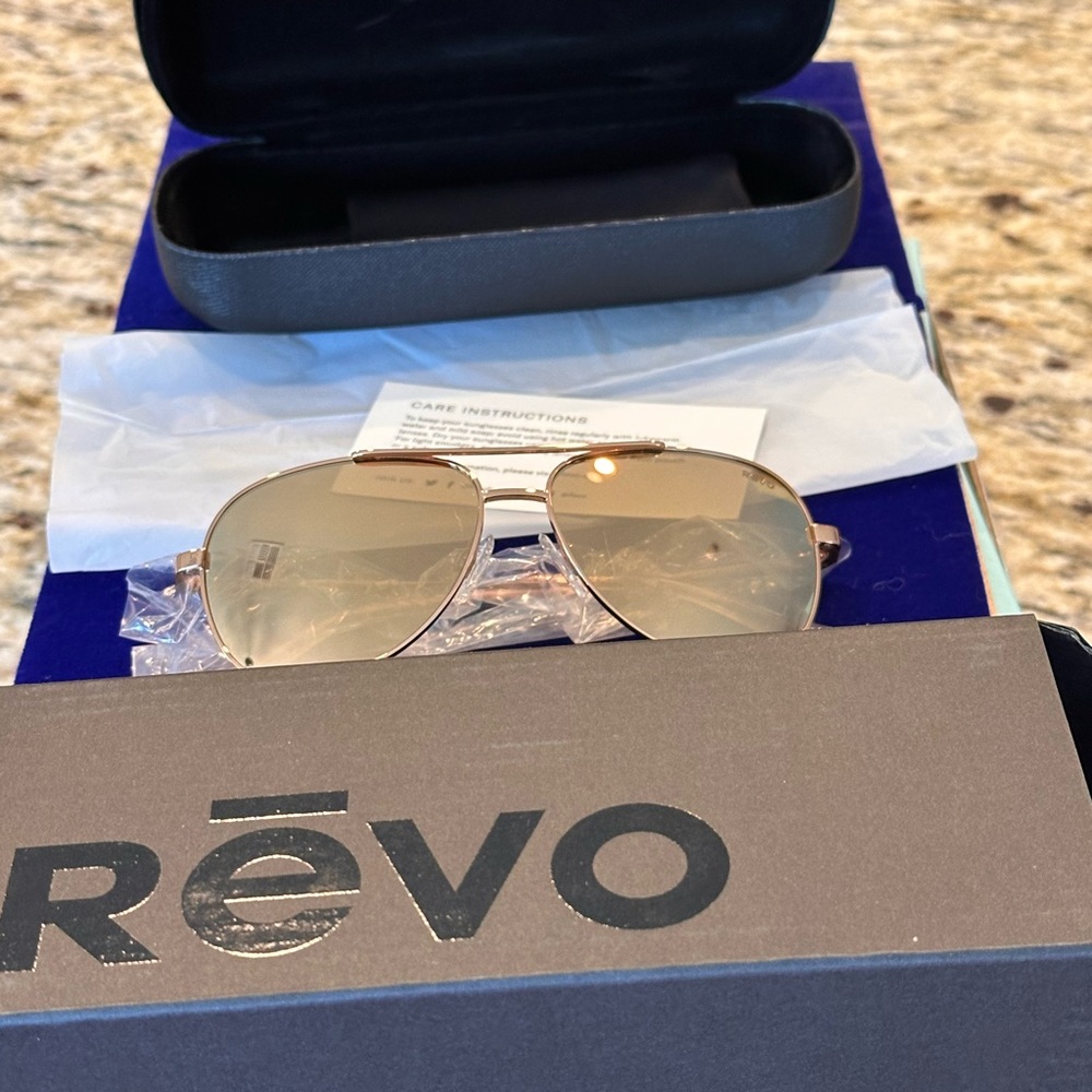 Revo Relay Petite Rose Gold/Champagne Sunglasses